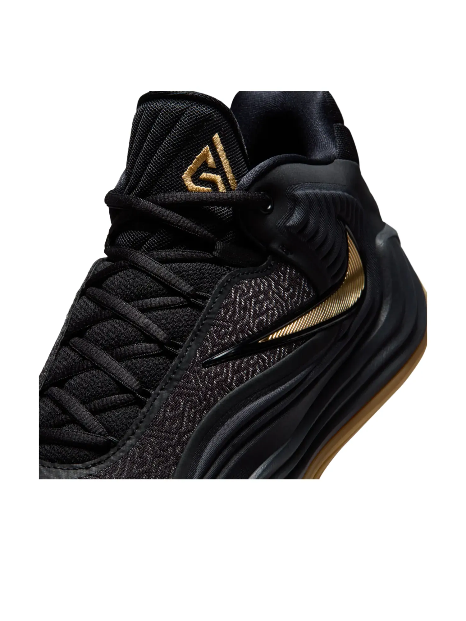 Кроссовки Nike Giannis Freak 7 EP 'Black Gum Metallic Gold' — изображение 7 из 7, черный