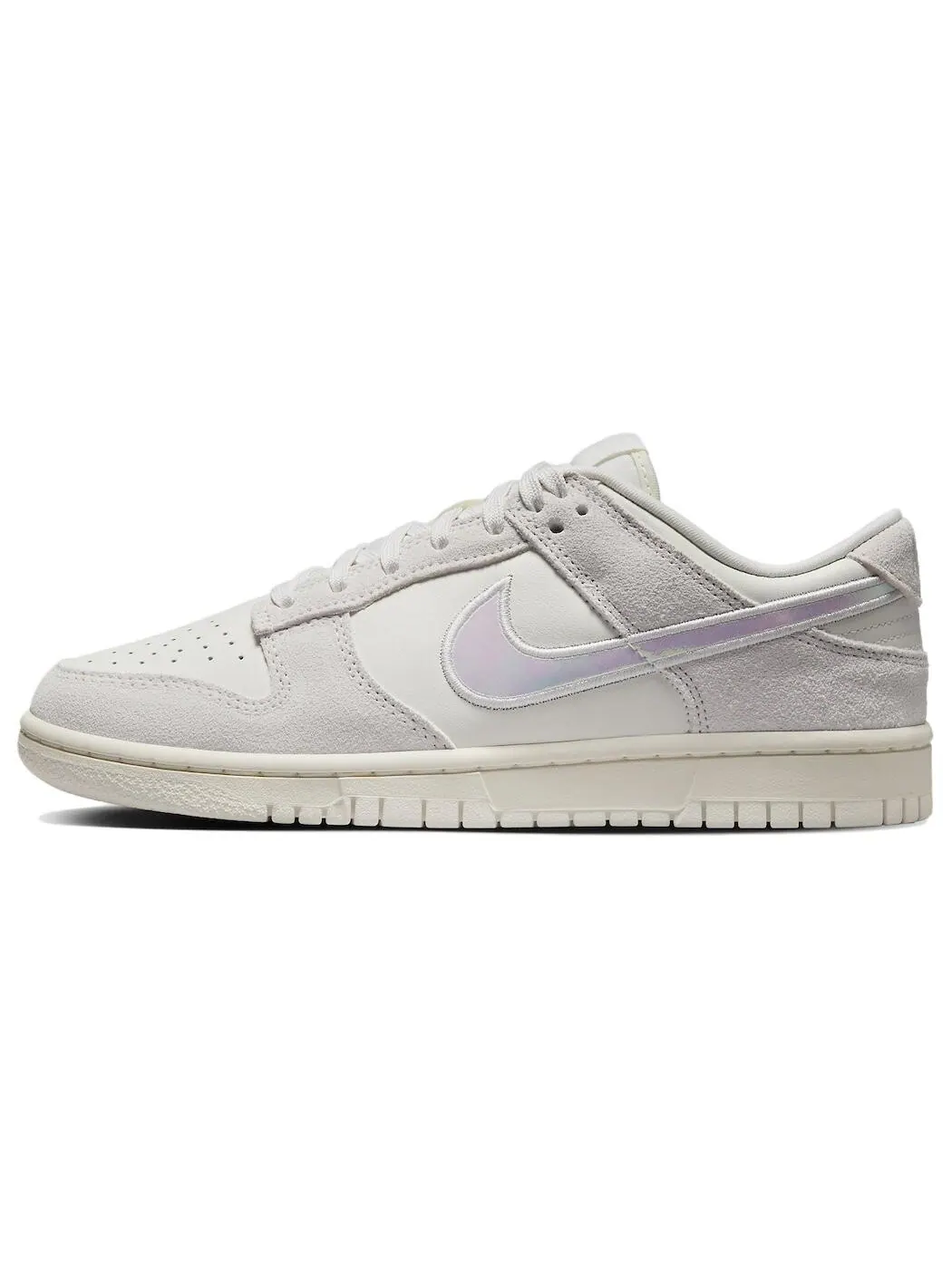 Кроссовки Nike Dunk Low Sail Iridescent Swoosh — изображение 1 из 4, бежевый серый