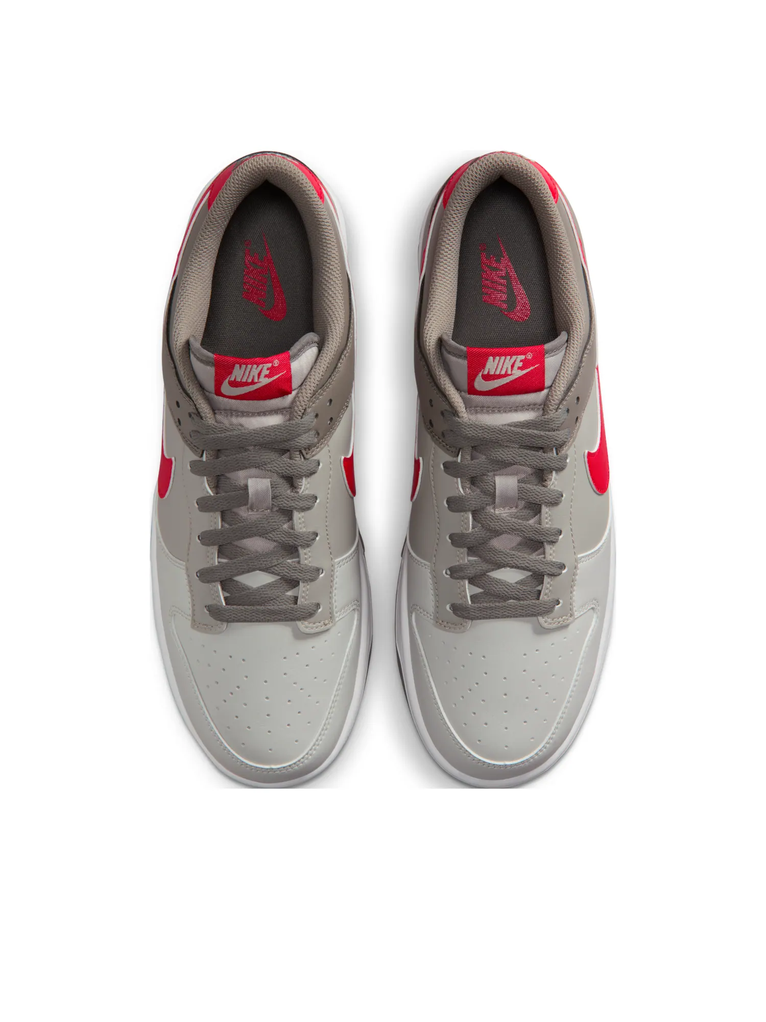 Кроссовки Nike Dunk Low Retro 'Grey Red' — изображение 2 из 7, серый/серый/красный