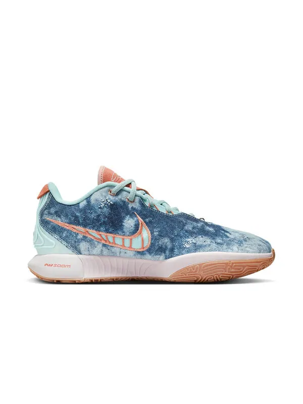 Кроссовки леброн 21 Nike — изображение 2 из 4, синий/белый