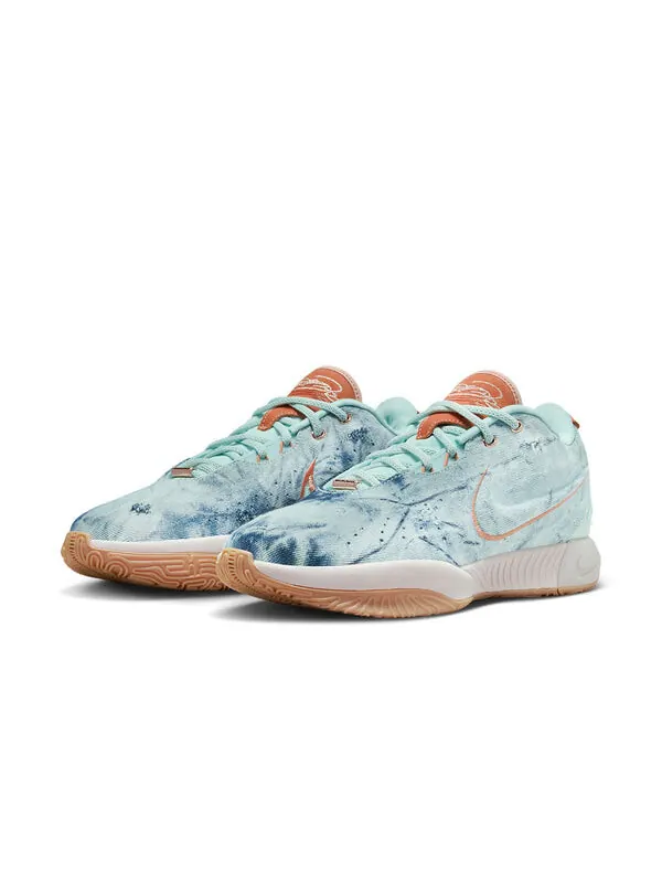Кроссовки леброн 21 Nike — изображение 3 из 4, синий/белый