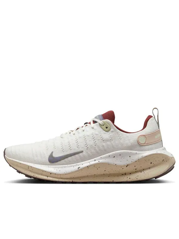Кроссовки reactx infinity run flyknit 4 'sail white tan' Nike — изображение 1 из 4, серый/красный/бежевый