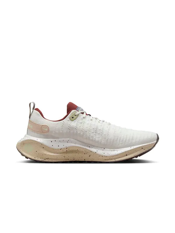 Кроссовки reactx infinity run flyknit 4 'sail white tan' Nike — изображение 2 из 4, серый/красный/бежевый