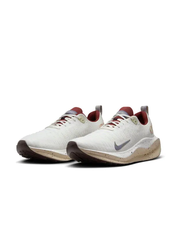 Кроссовки reactx infinity run flyknit 4 'sail white tan' Nike — изображение 3 из 4, серый/красный/бежевый