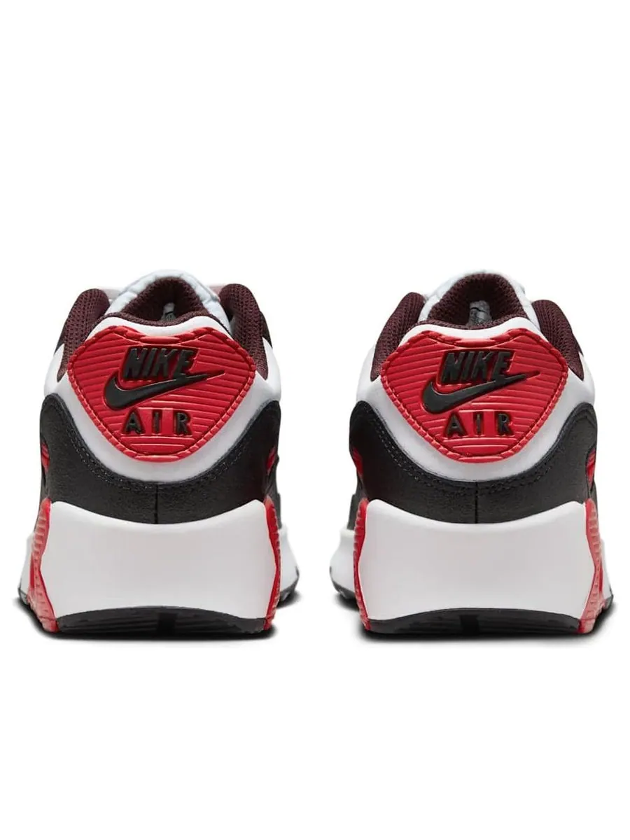 Кроссовки (GS) Nike Air Max 90 'Burgundy Crush Black University Red White' — изображение 5 из 6, белый