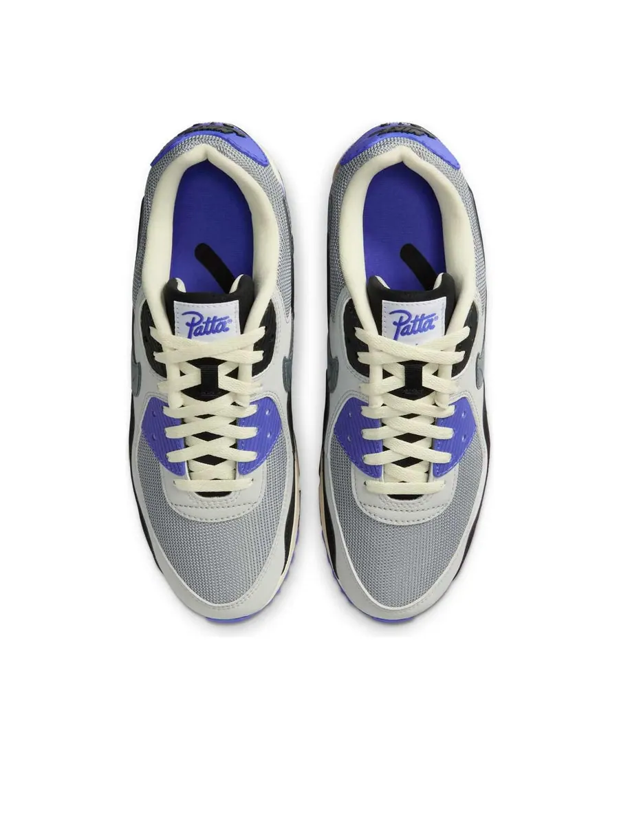 Кроссовки Nike x Patta Air Max 90 SP 'Waves Sapphire' — изображение 4 из 6, серый