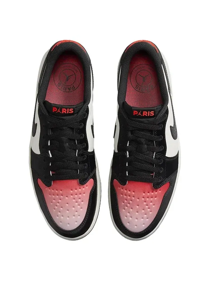 Кроссовки Jordan 1 Retro Low OG PSG Paris Saint-Germain Unisex — изображение 4 из 6, черный бежевый