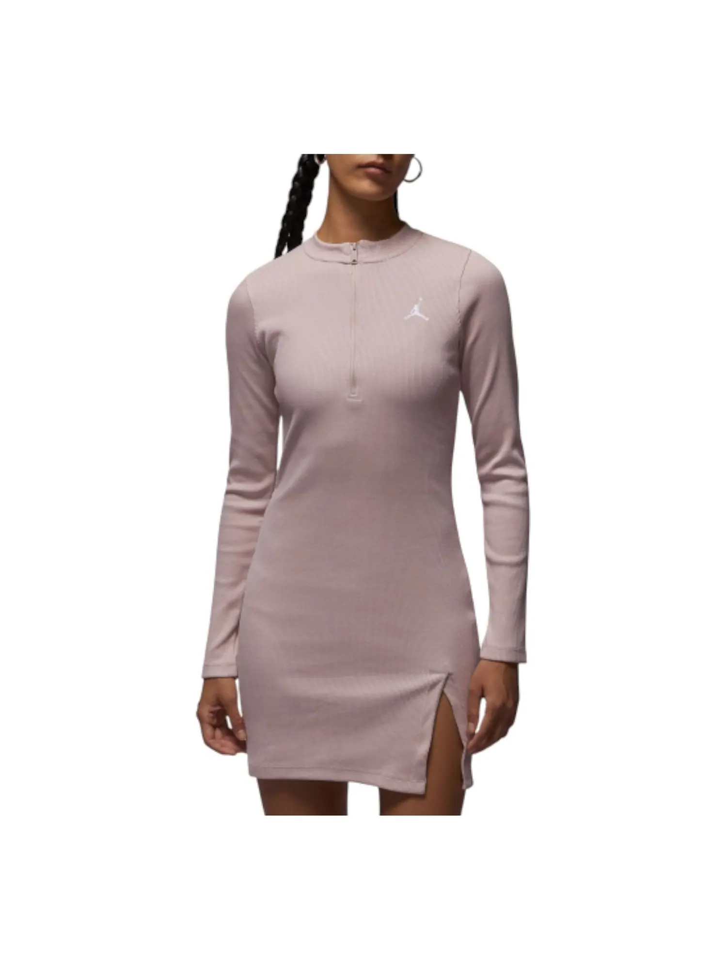 Кроссовки (WMNS) Air Jordan Long Sleeved Knitted Dress 'Fossil Lime White' — изображение 1 из 3, розовый