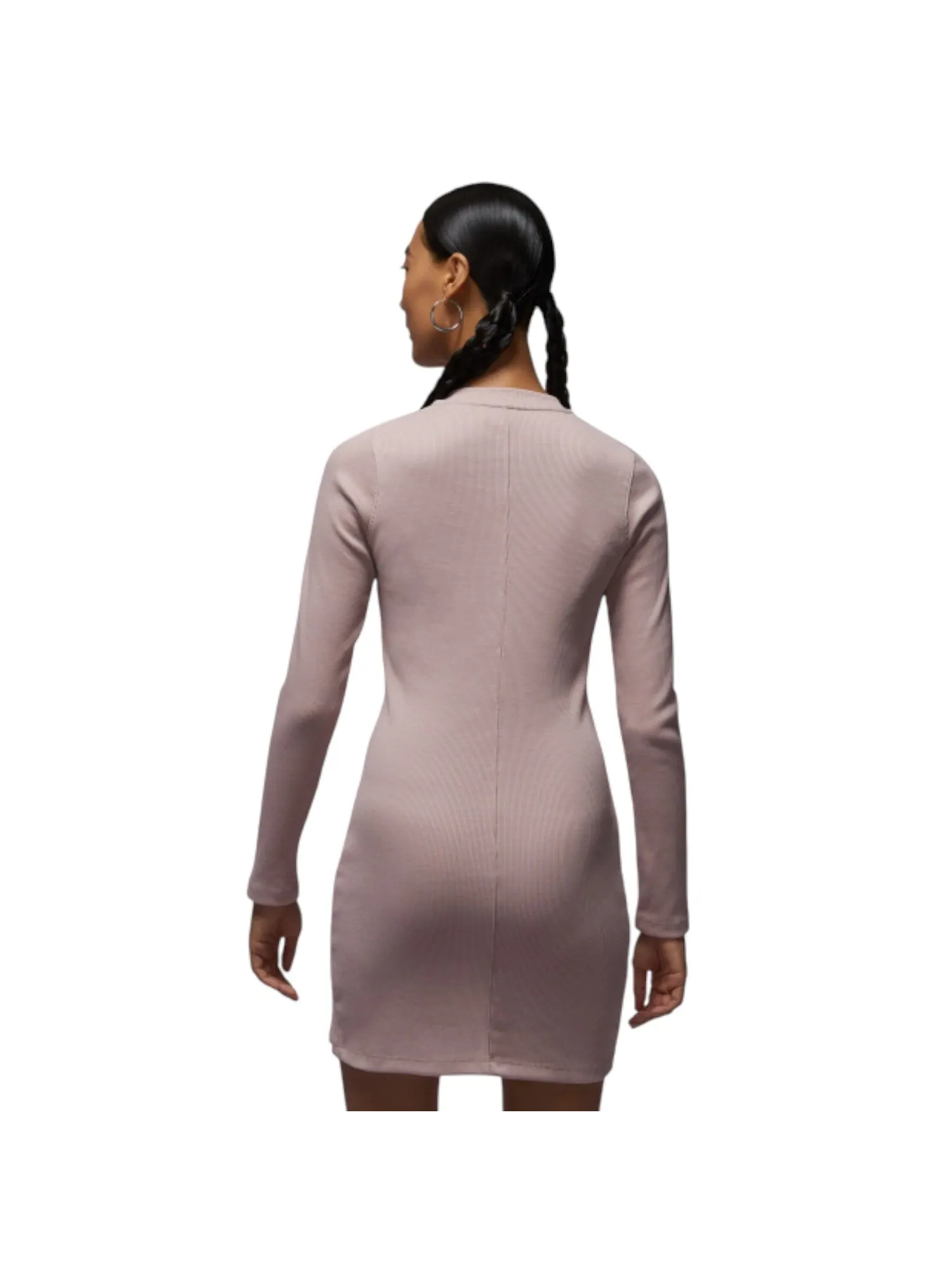 Кроссовки (WMNS) Air Jordan Long Sleeved Knitted Dress 'Fossil Lime White' — изображение 2 из 3, розовый