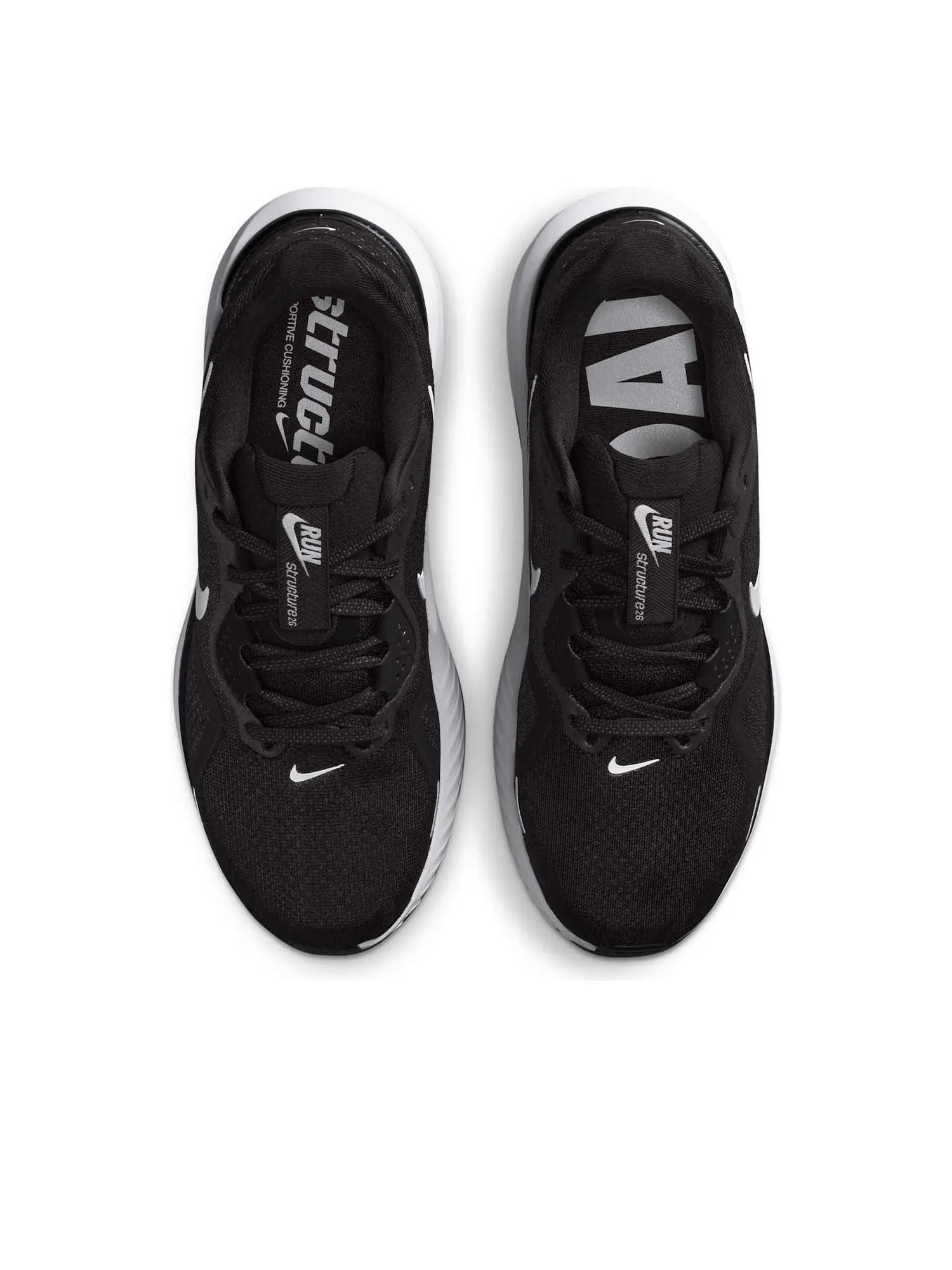 Кроссовки (WMNS) Nike Structure 26 'Black White' — изображение 2 из 6, черный