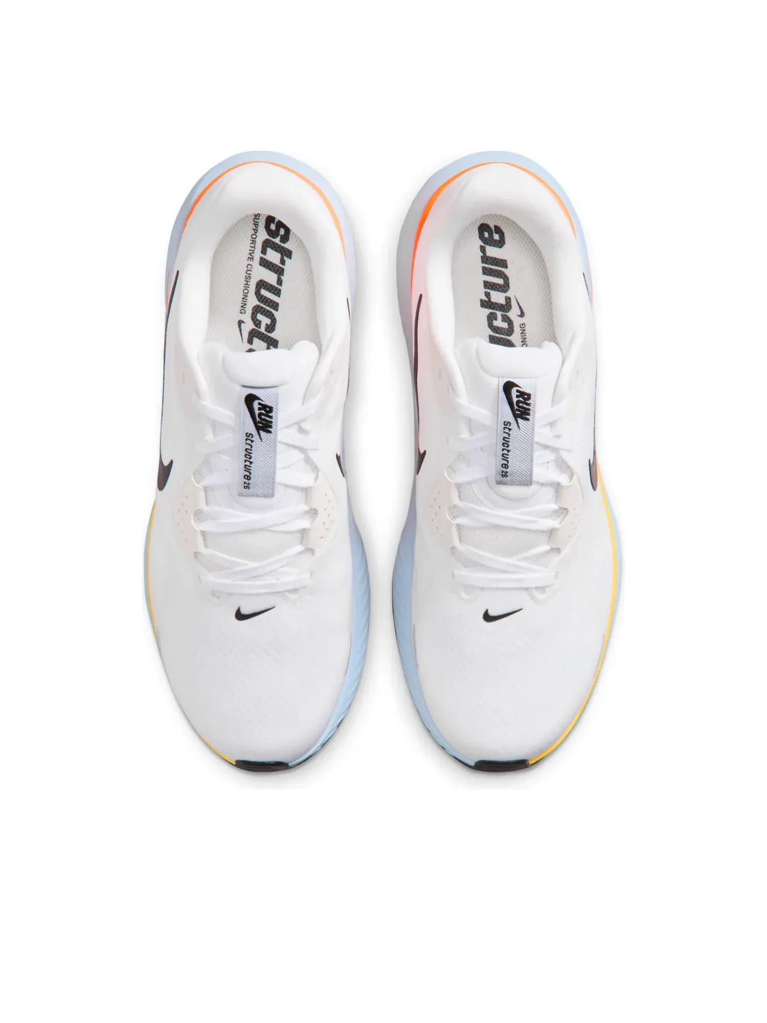 Кроссовки Nike Structure 26 'White Hydrogen Blue Laser Orange' — изображение 2 из 6, белый
