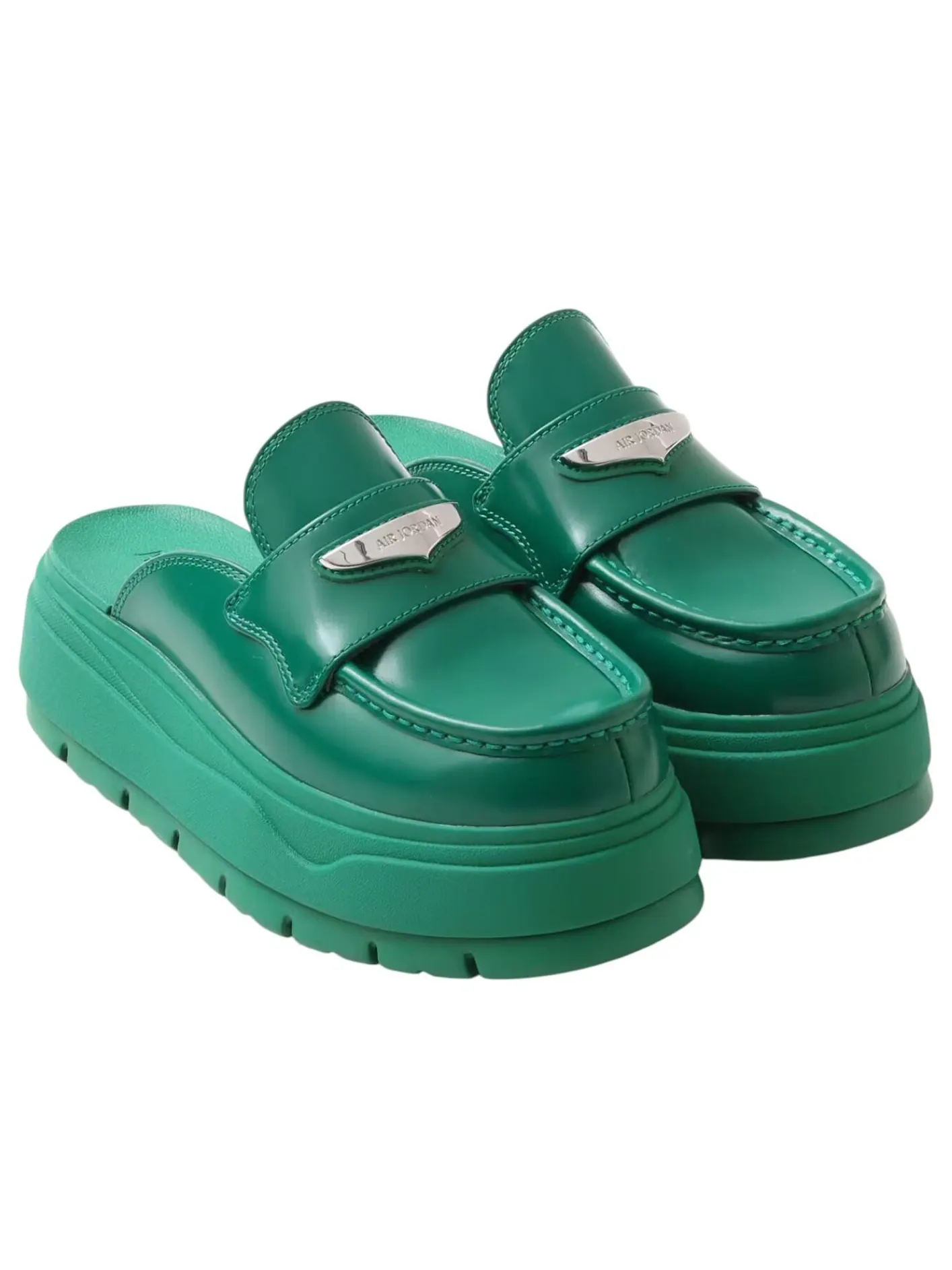 Мюли (WMNS) Air Jordan Mule 'Malachite Metallic Silver' — изображение 2 из 6, зеленый