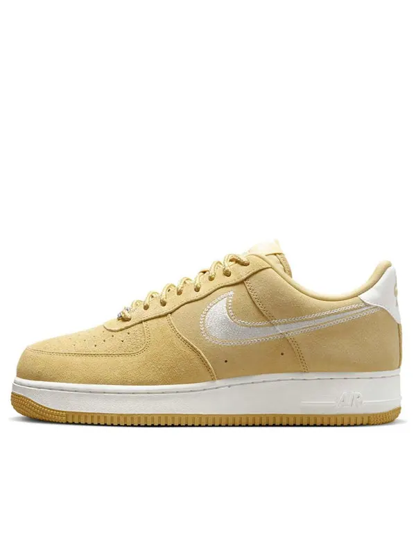 Кроссовки air force 1 low buff gold sail embroidered swoosh' Nike — изображение 1 из 4, золото