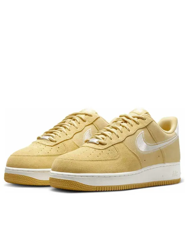 Кроссовки air force 1 low buff gold sail embroidered swoosh' Nike — изображение 3 из 4, золото