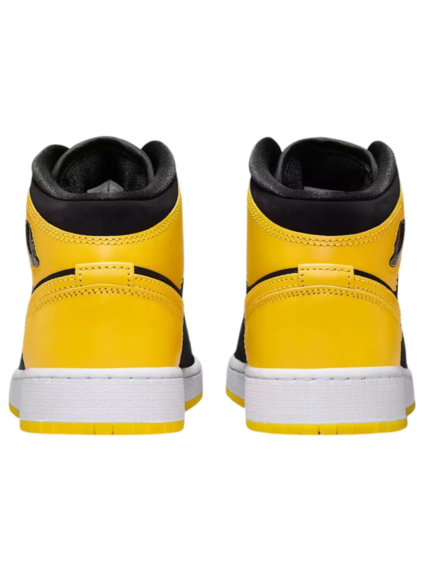 (GS) Air Jordan 1 Mid SE 'Black White Varsity Maize' — изображение 4 из 6, черный/белый