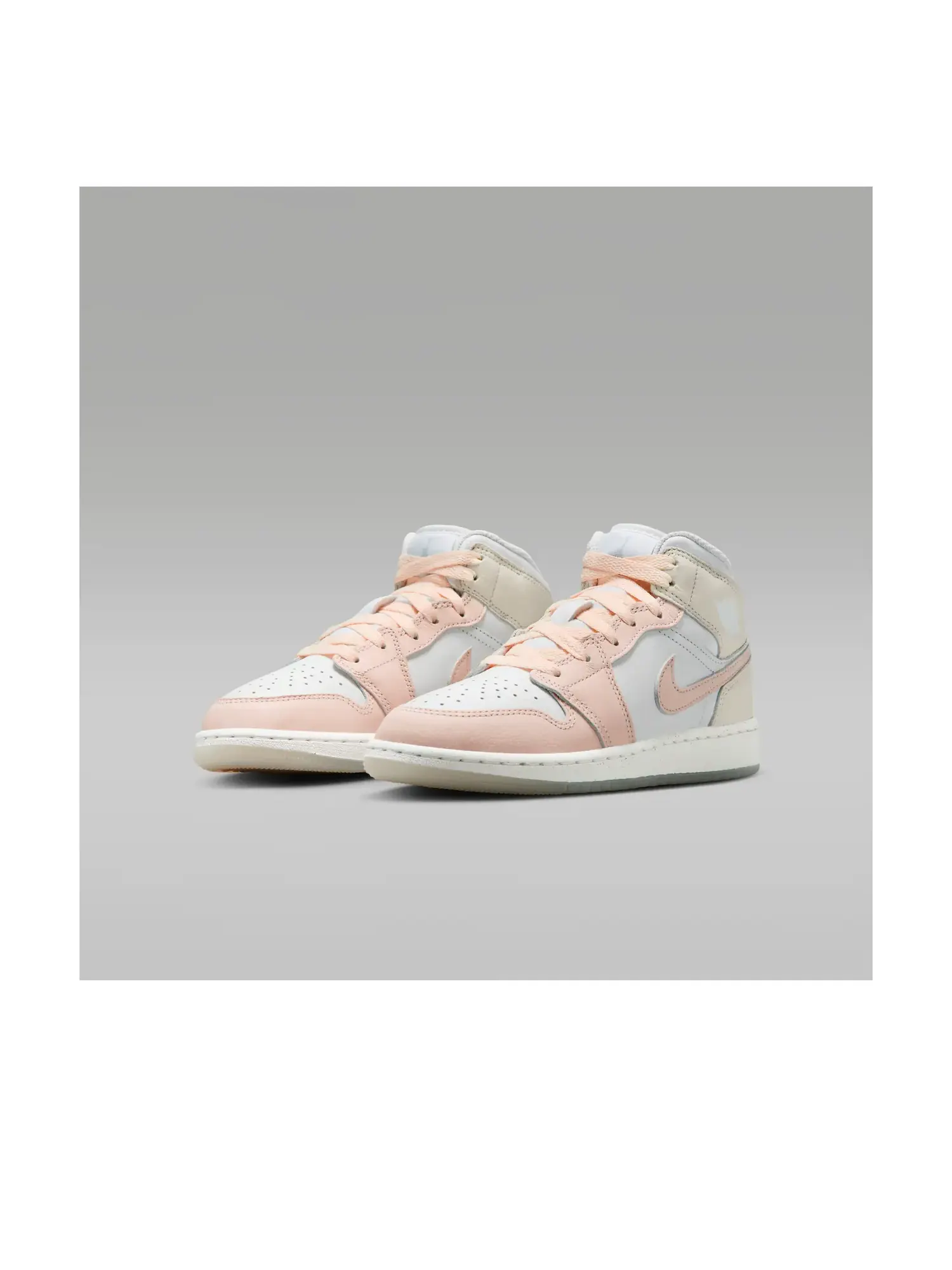Кроссовки (GS) Air Jordan 1 Mid 'Flamingo' — изображение 4 из 6, розовый