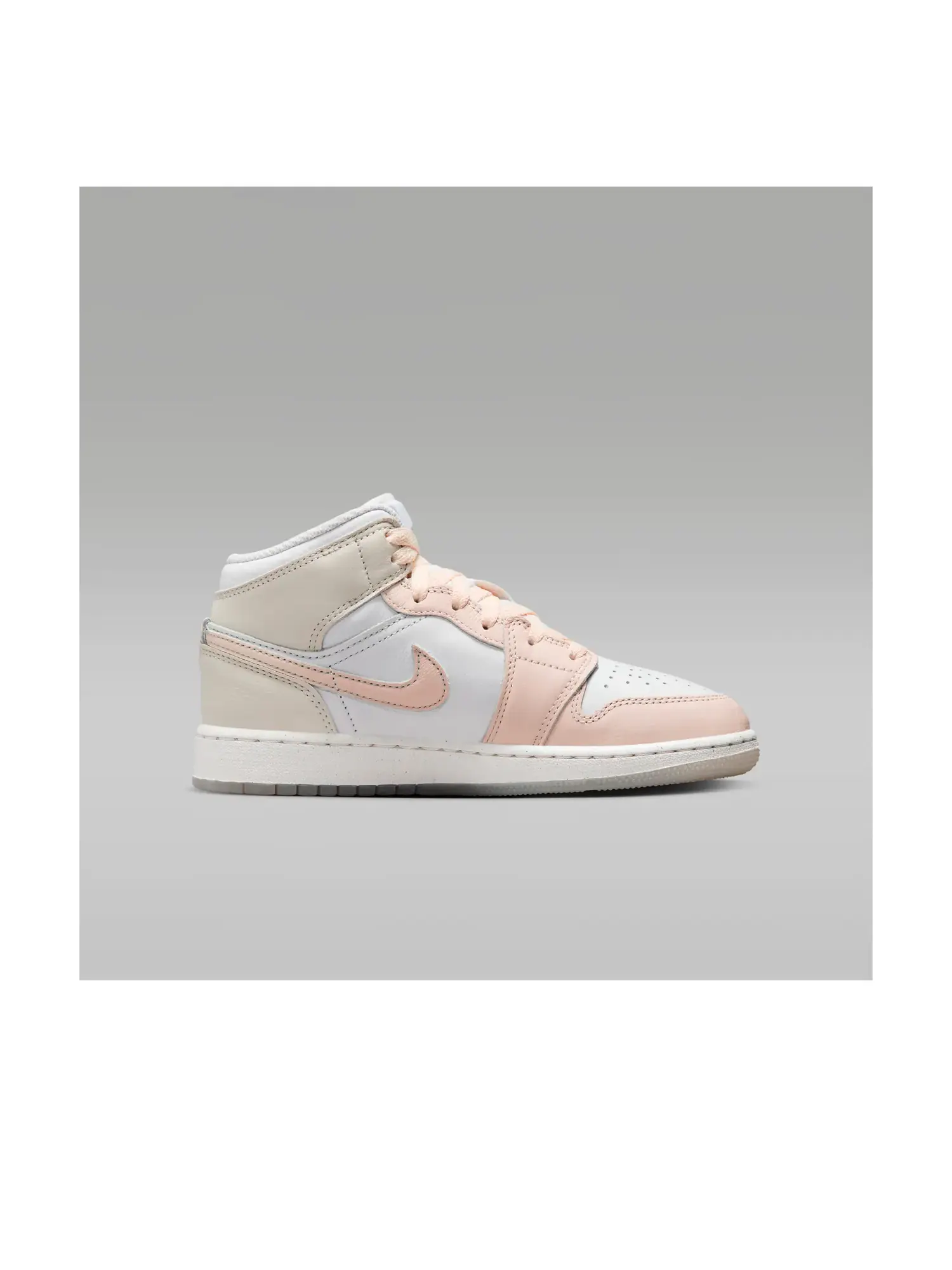 Кроссовки (GS) Air Jordan 1 Mid 'Flamingo' — изображение 6 из 6, розовый