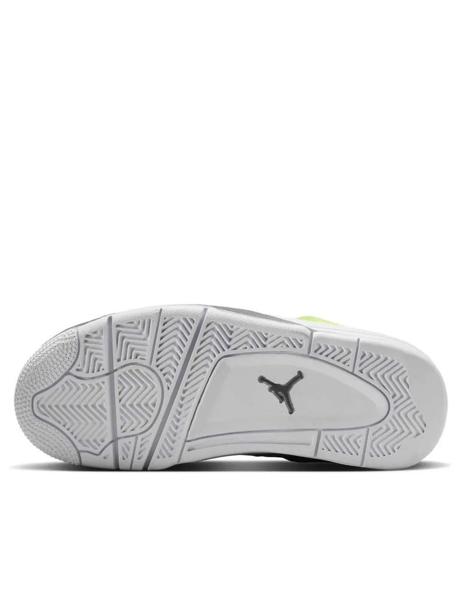 Кроссовки (GS) Air Jordan 4 Retro 'Light Lemon Twist' — изображение 6 из 6, белый