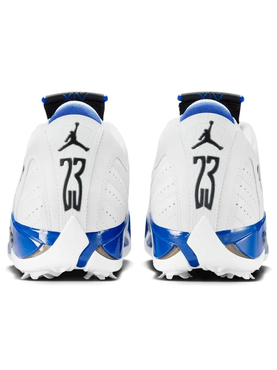 Кроссовки Air Jordan 14 Retro Golf 'White Hyper Royal' — изображение 5 из 6, белый