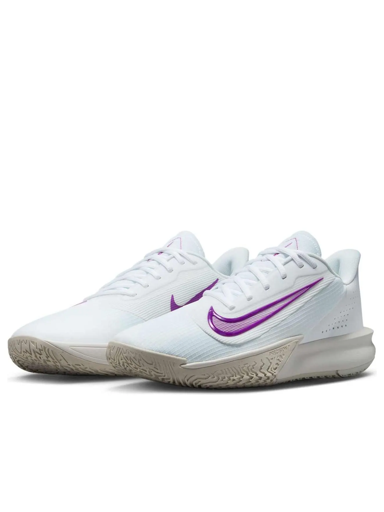 Кроссовки Nike Precision 7 'White Phantom Vivid Purple' — изображение 3 из 6, белый