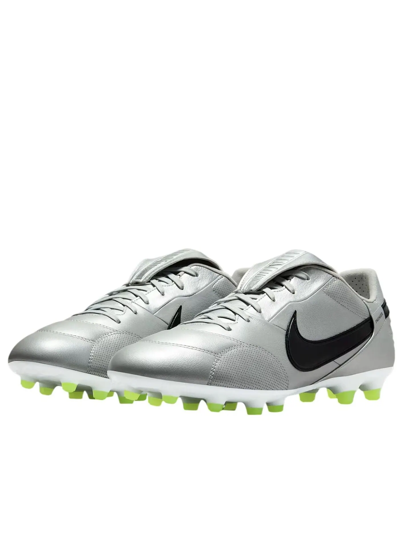 Кроссовки Nike Premier 3 FG 'Metallic Silver Volt Black' — изображение 3 из 6, серебряный