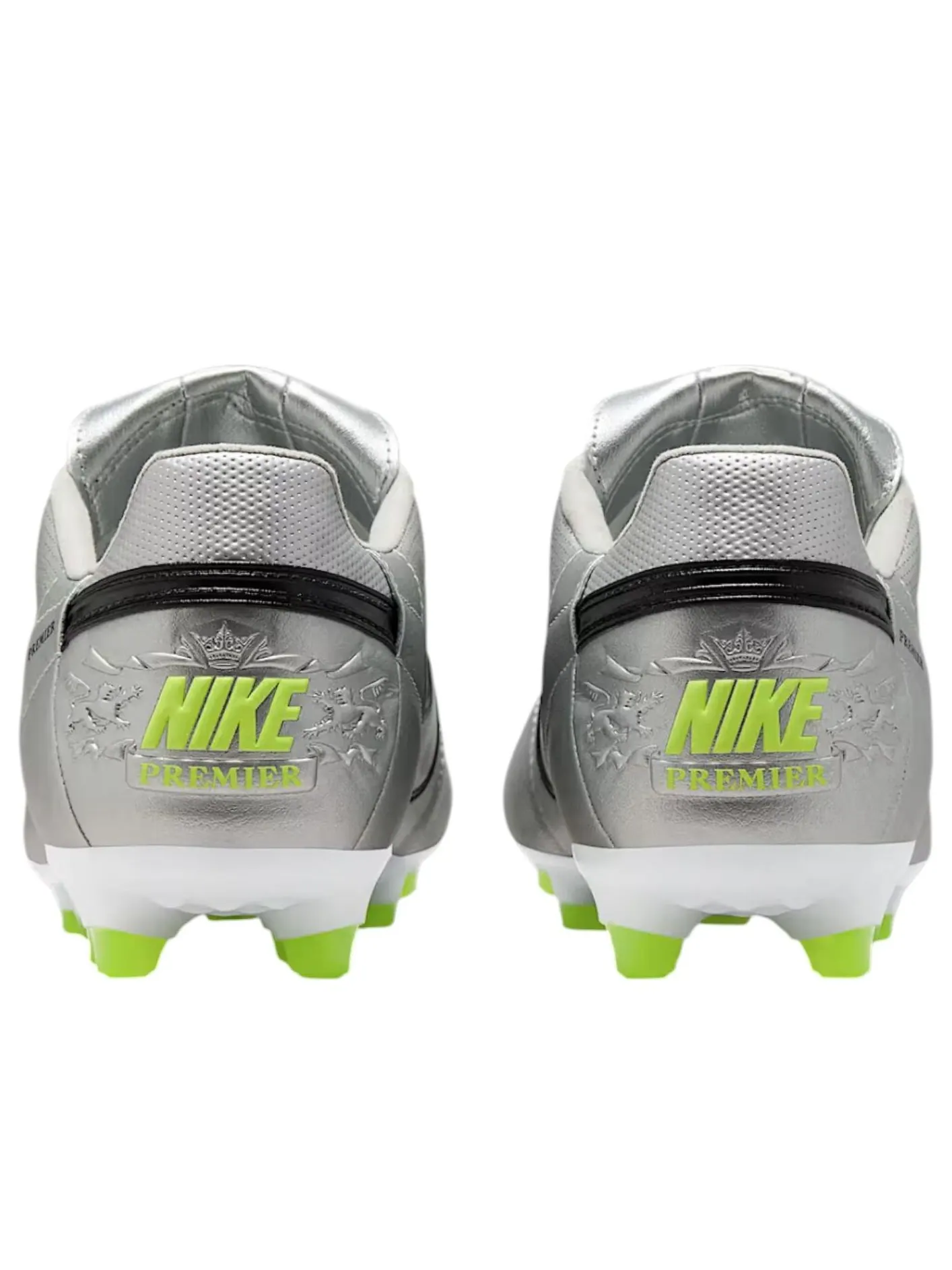 Кроссовки Nike Premier 3 FG 'Metallic Silver Volt Black' — изображение 4 из 6, серебряный
