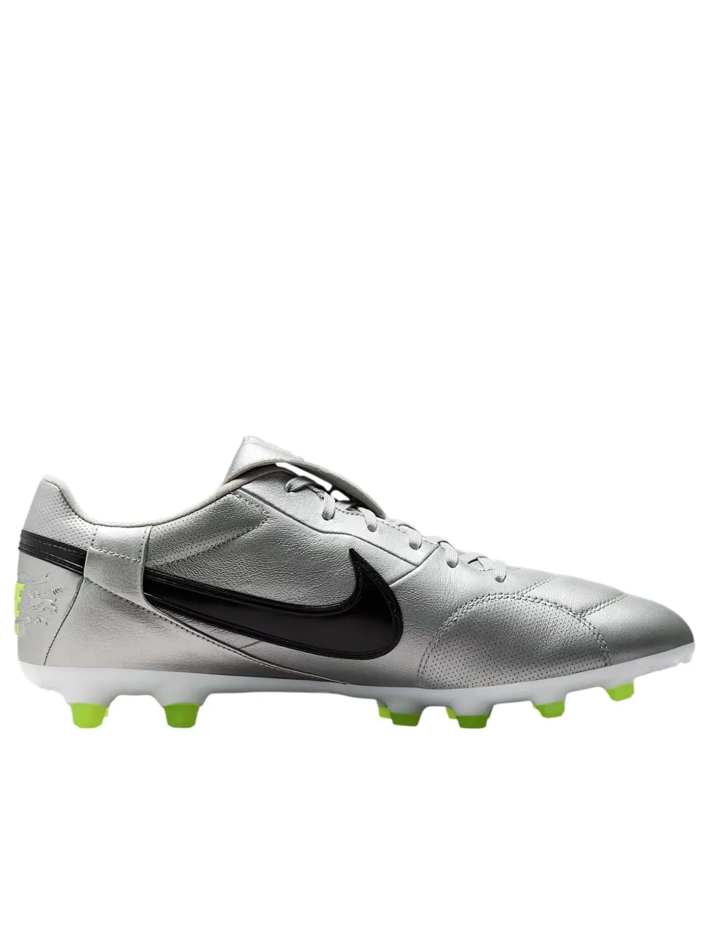 Кроссовки Nike Premier 3 FG 'Metallic Silver Volt Black' — изображение 6 из 6, серебряный
