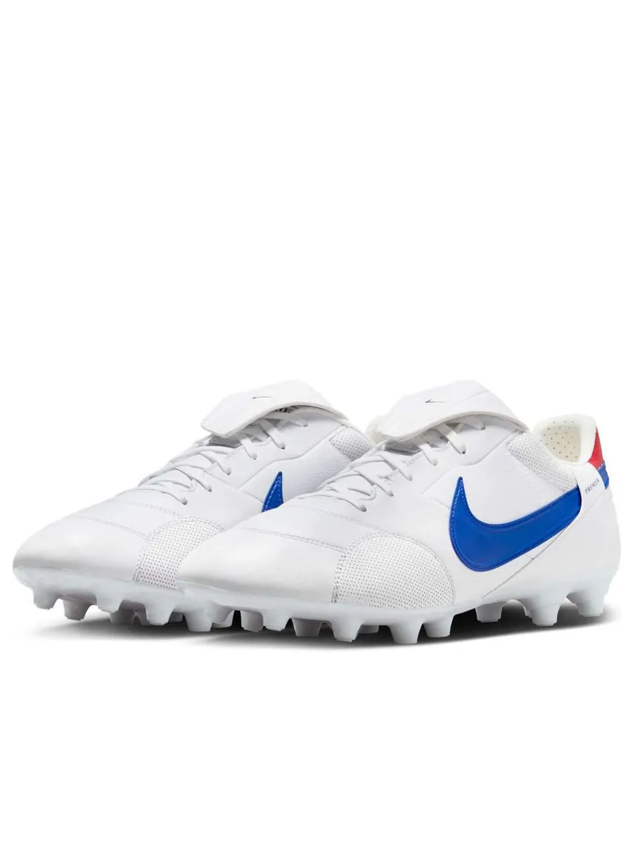 Кроссовки Nike Premier 3 FG 'White Game Royal University Red' — изображение 3 из 6, белый