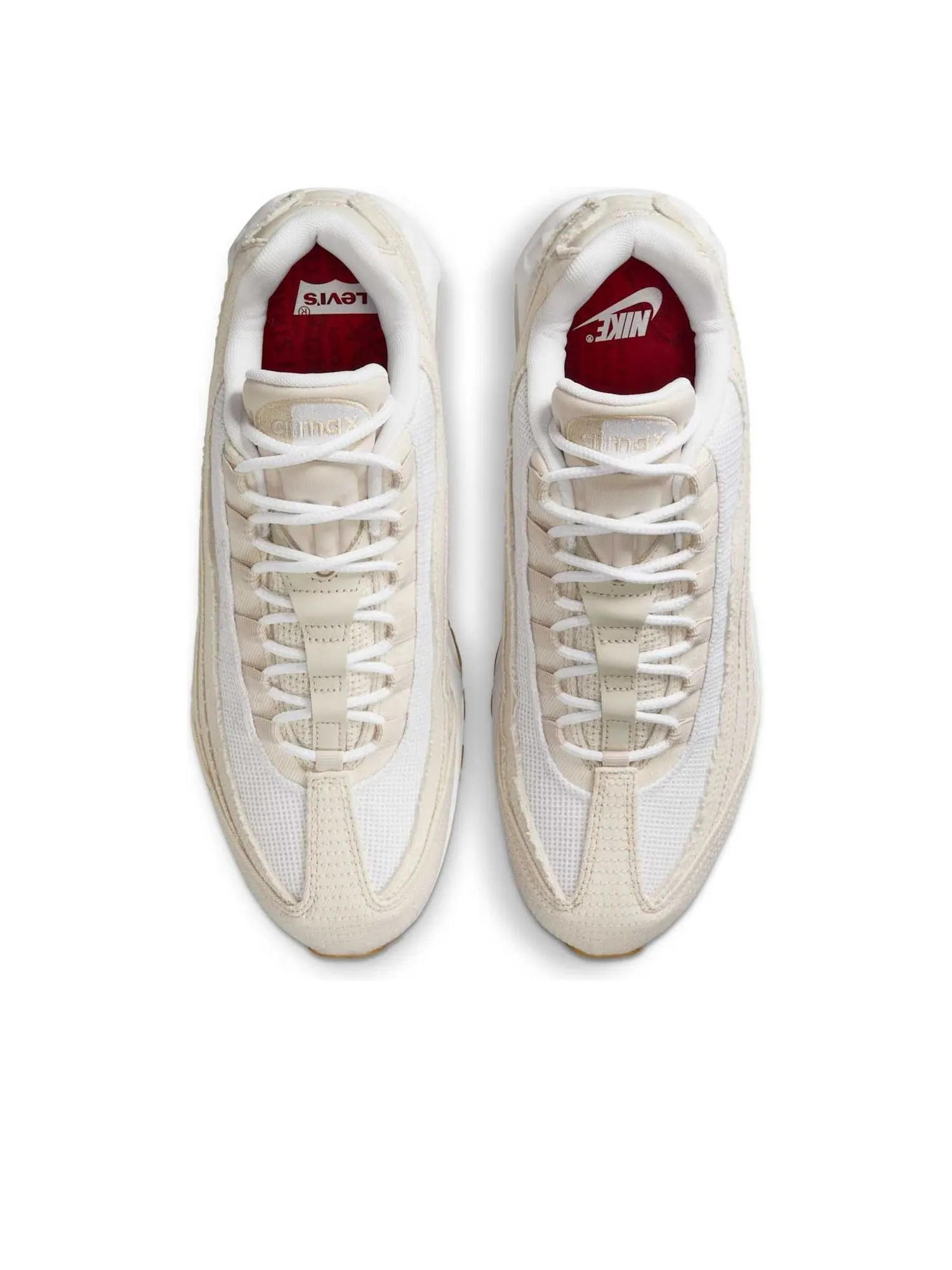 Кроссовки Nike x Levi's Air Max 95 'White and Ecru' — изображение 4 из 6, бежевый