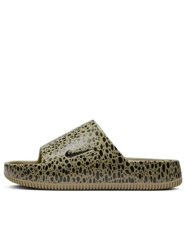 Тапочки calm slide 'neutral olive safari' Nike — изображение 1 из 4, оливковый