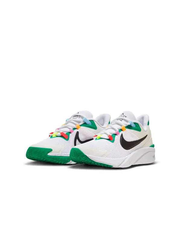 Кроссовки star runner 4 next nature 'white green black' Nike — изображение 3 из 4, белый/черный/белый