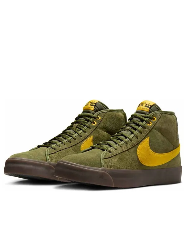 Кроссовки x antihero sb blazer mid 'rough green amarillo' Nike — изображение 3 из 4, зеленый//зеленый