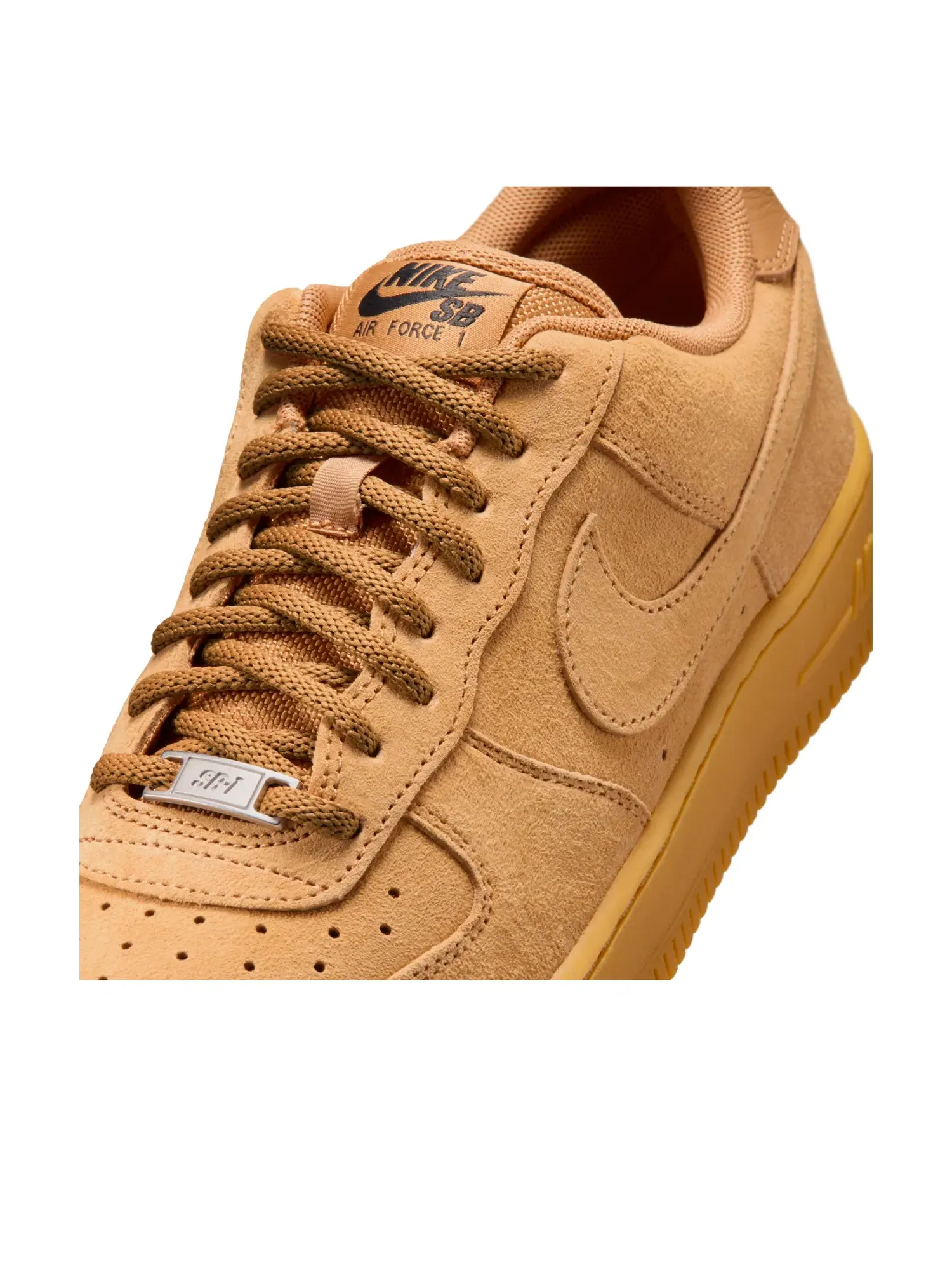 Мужские кроссовки для скейтбординга с замшевым верхом Nike SB Air Force 1 Low 'Flax' — изображение 6 из 7, коричневый