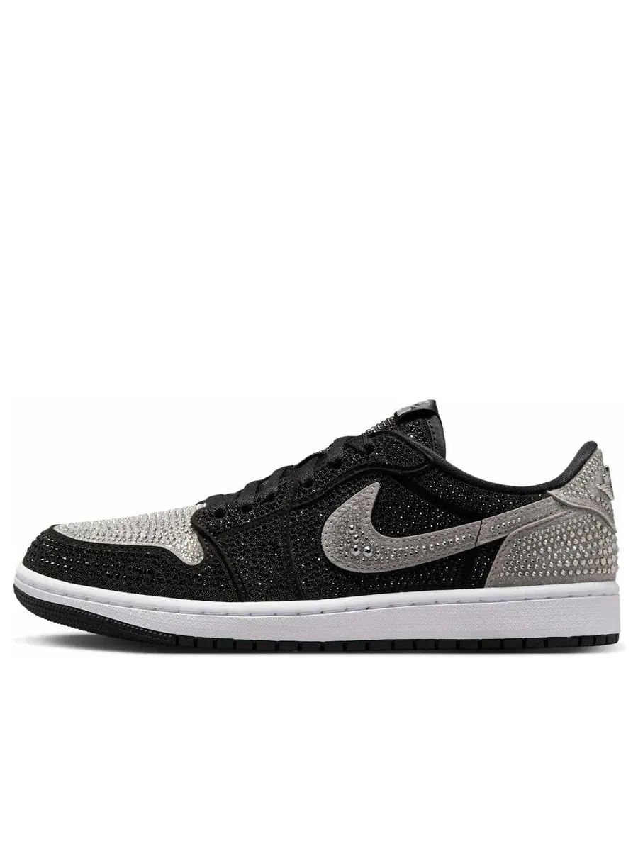 Кроссовки (WMNS) Air Jordan 1 Retro Low OG x Swarovski 'Stealth' — изображение 1 из 6, серый
