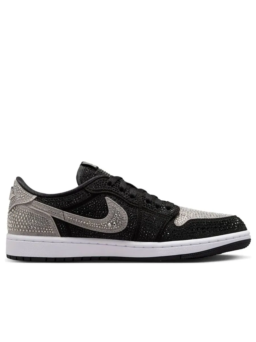 Кроссовки (WMNS) Air Jordan 1 Retro Low OG x Swarovski 'Stealth' — изображение 2 из 6, серый
