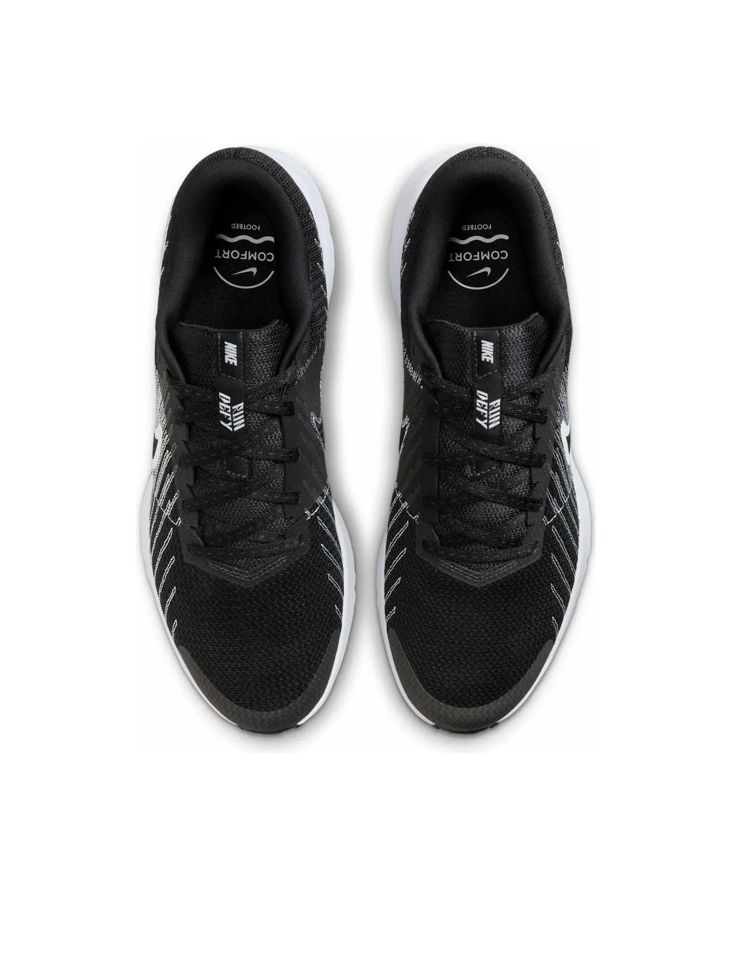 Кроссовки Nike Run Defy 'Black White' — изображение 2 из 6, черный