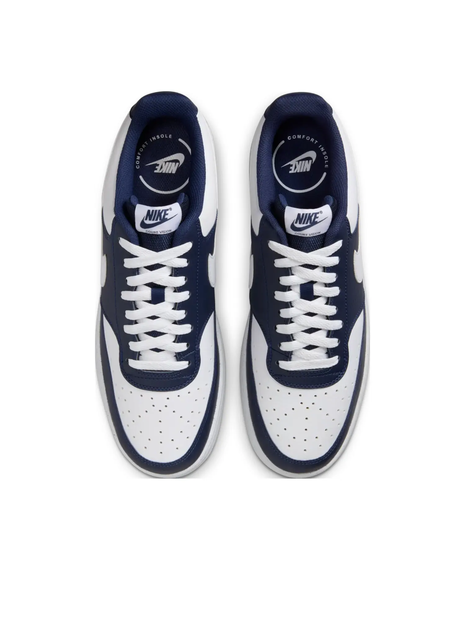 Кроссовки Nike Court Vision Low 'Midnight Navy White' — изображение 2 из 6, темно-синий