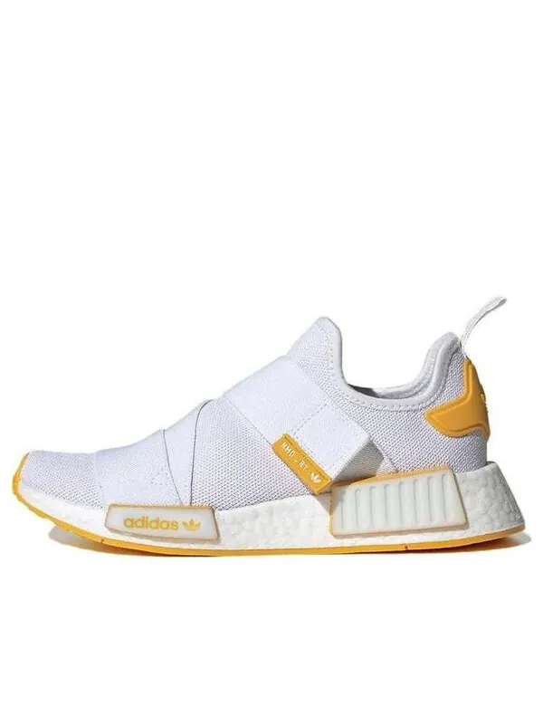 Кроссовки nmd_r1 ремешок Adidas — изображение 1 из 4, белый/оранжевый