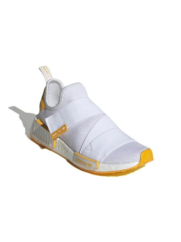 Кроссовки nmd_r1 ремешок Adidas — изображение 3 из 4, белый/оранжевый