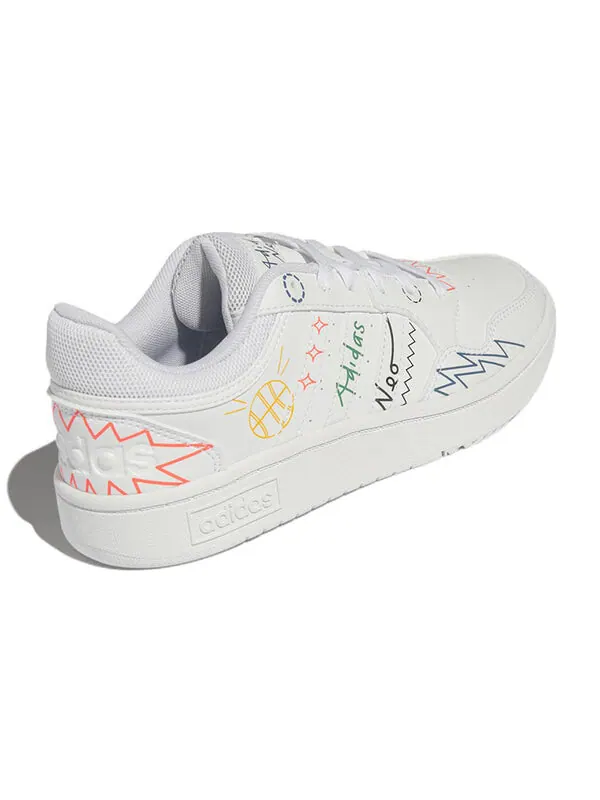 Кроссовки neo hoops 3.0 каракули Adidas — изображение 4 из 4, белый