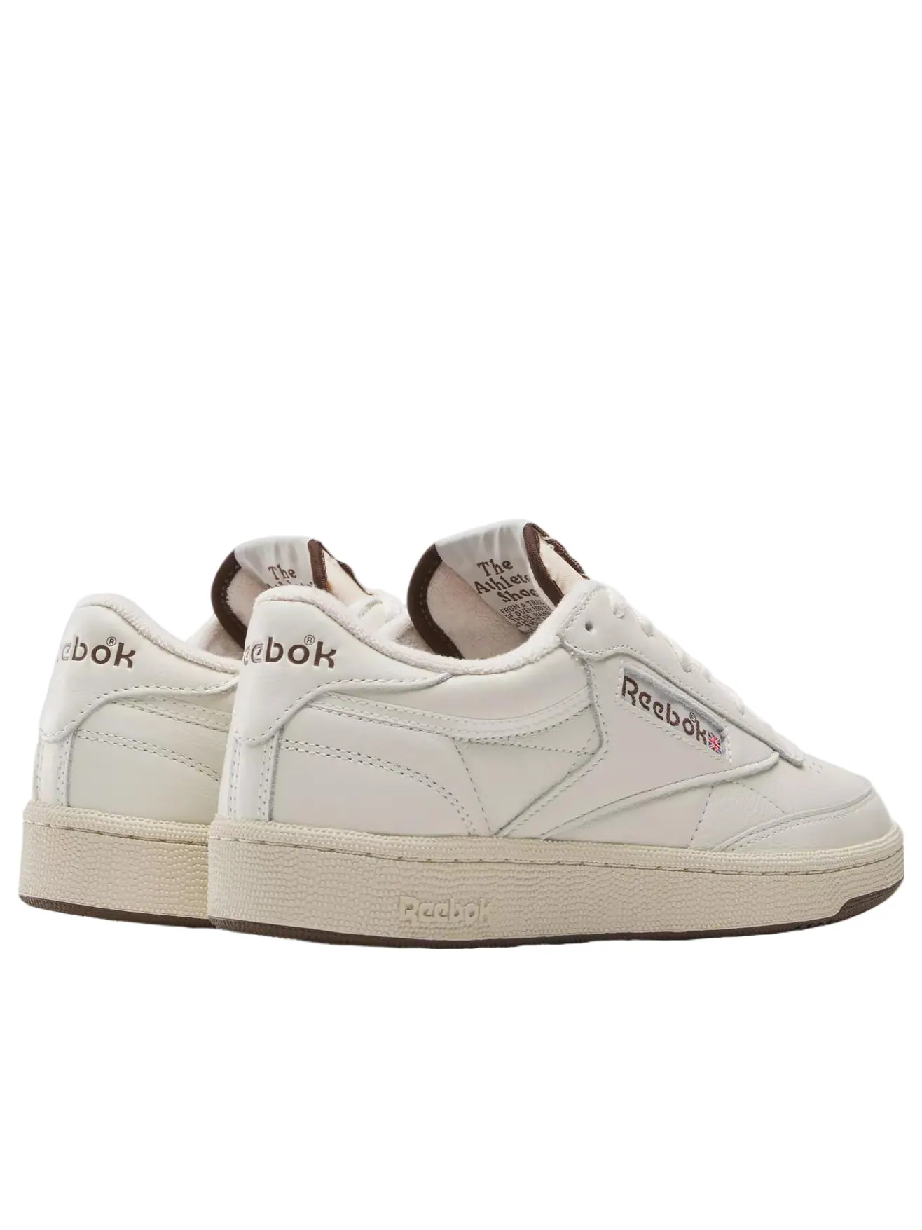 Кроссовки Reebok Club C 85 Vintage 'Chalk Paper White Brush Brown' — изображение 3 из 6, белый/коричневый