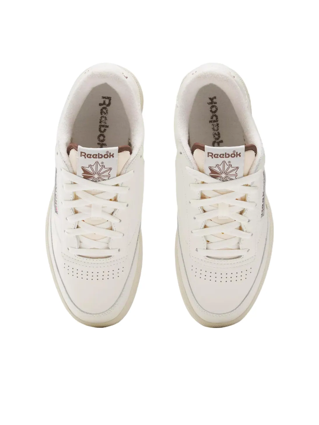Кроссовки Reebok Club C 85 Vintage 'Chalk Paper White Brush Brown' — изображение 4 из 6, белый/коричневый