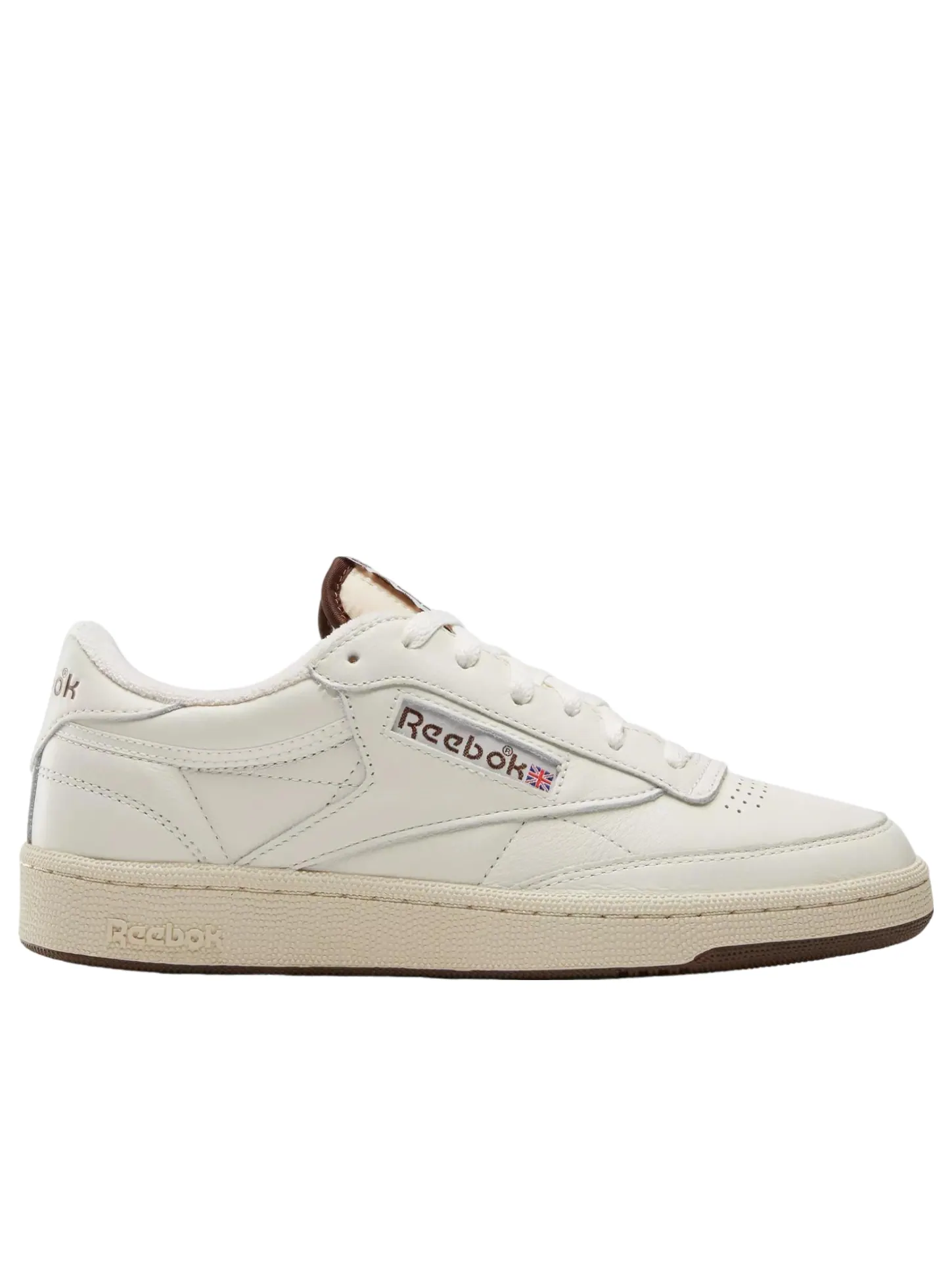 Кроссовки Reebok Club C 85 Vintage 'Chalk Paper White Brush Brown' — изображение 6 из 6, белый/коричневый