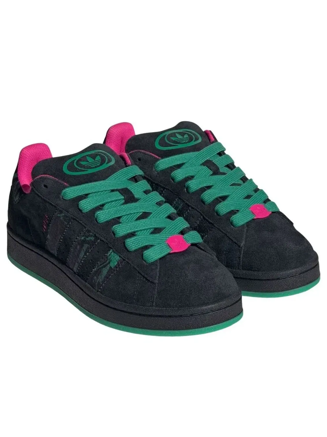 Мужские кроссовки замшевые с низким верхом Campus 00s Adidas — изображение 2 из 5, черный