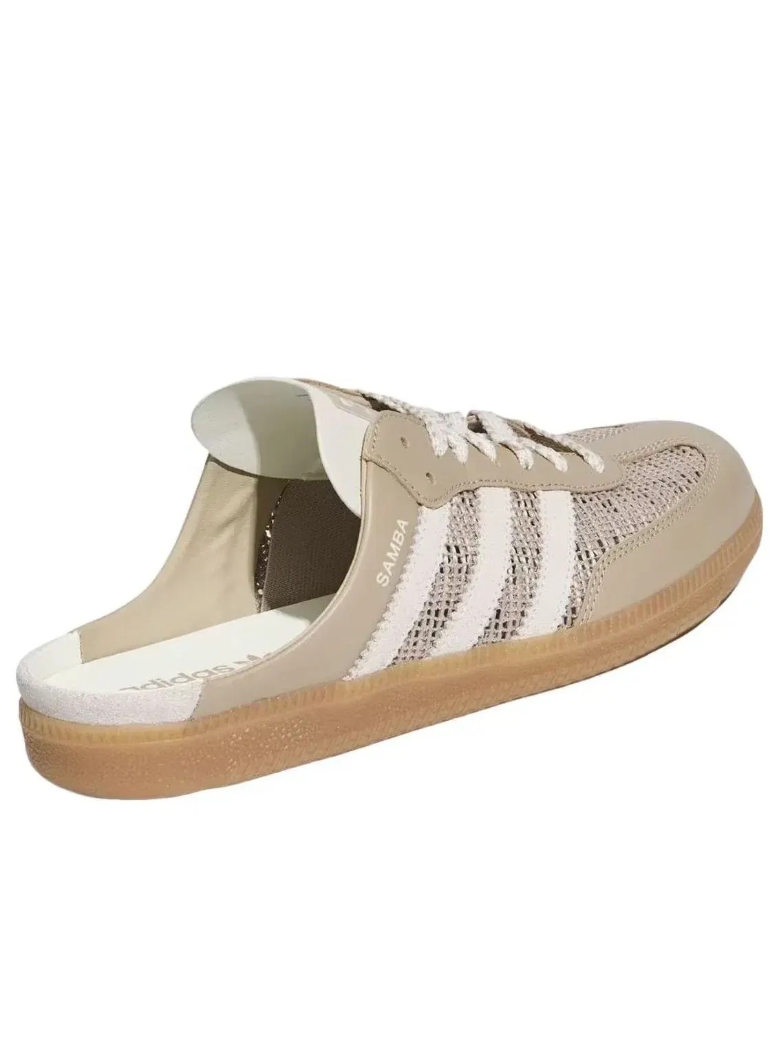 Мужские тапочки-мюли с закрытым носком Adidas Samba — изображение 5 из 5, бежевый