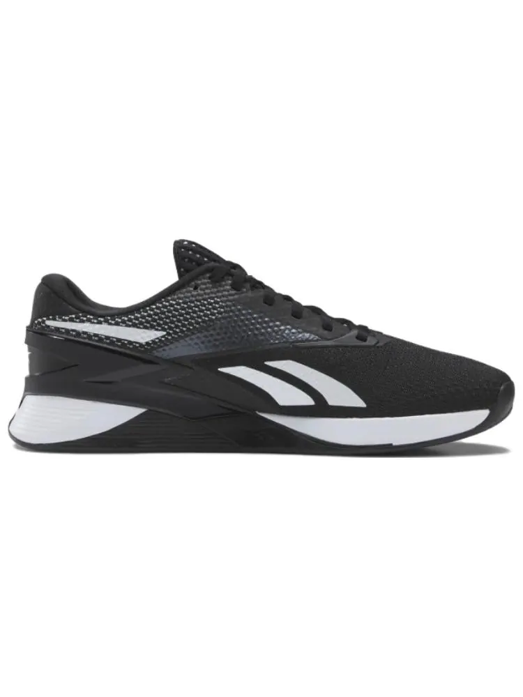 Кроссовки Reebok Nano X3 'Black White' — изображение 3 из 6, черный