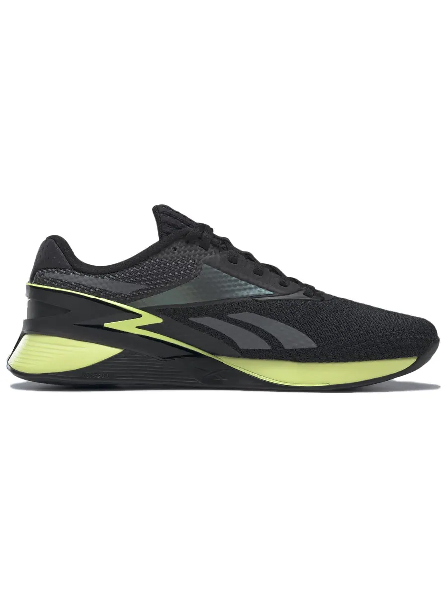 Кроссовки Reebok Nano X3 'Black Energy Glow' — изображение 2 из 6, черный