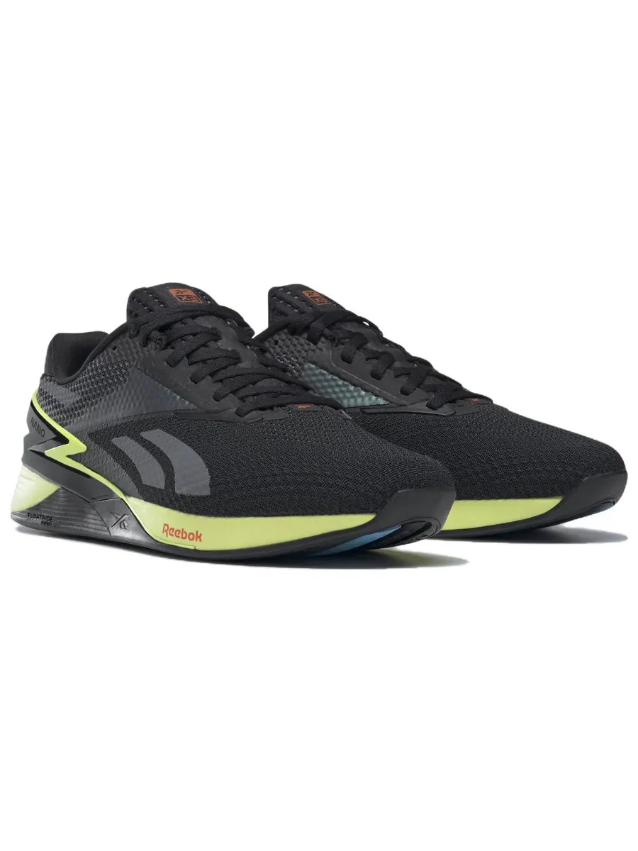 Кроссовки Reebok Nano X3 'Black Energy Glow' — изображение 3 из 6, черный