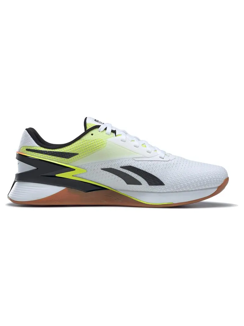 Кроссовки Reebok Nano X3 'Yellow Orange Mismatched' — изображение 2 из 5, белый