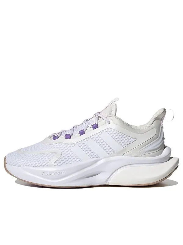 Кроссовки alphabounce Adidas — изображение 1 из 4, белый/фиолетовый